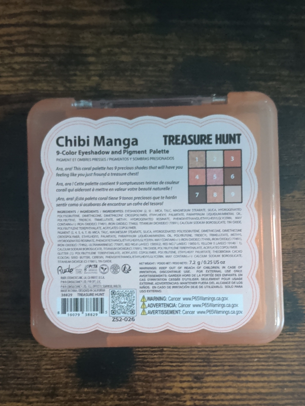 Moira Chibi Manga Eyeshadow Palette - Treasure Hunt- Browns And Neutrals